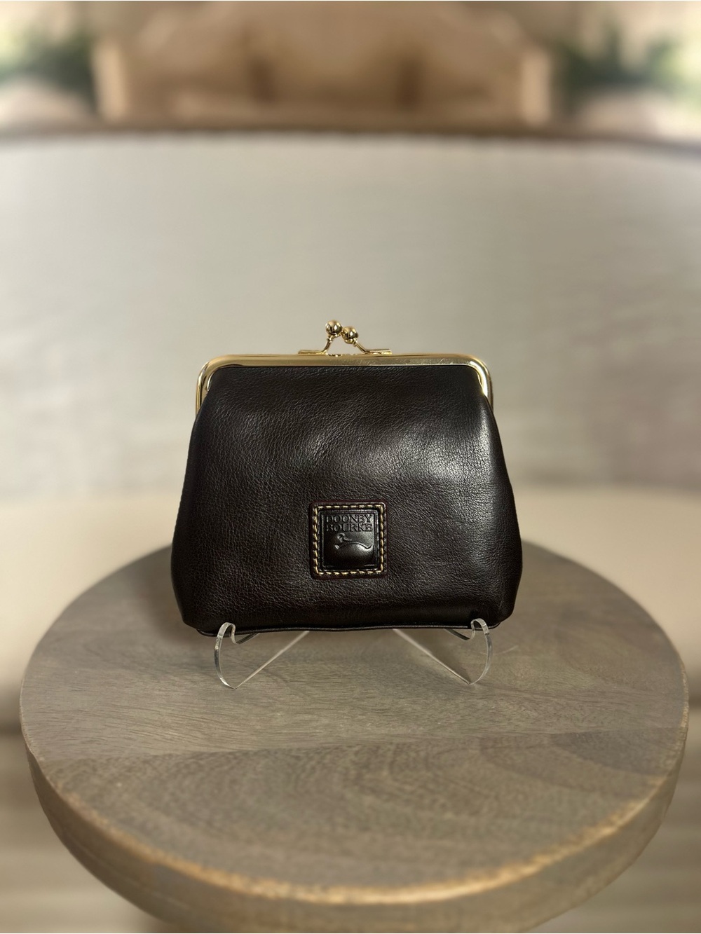 Dooney and Bourke Florentine Large Framed Purse In BROWN TMORO